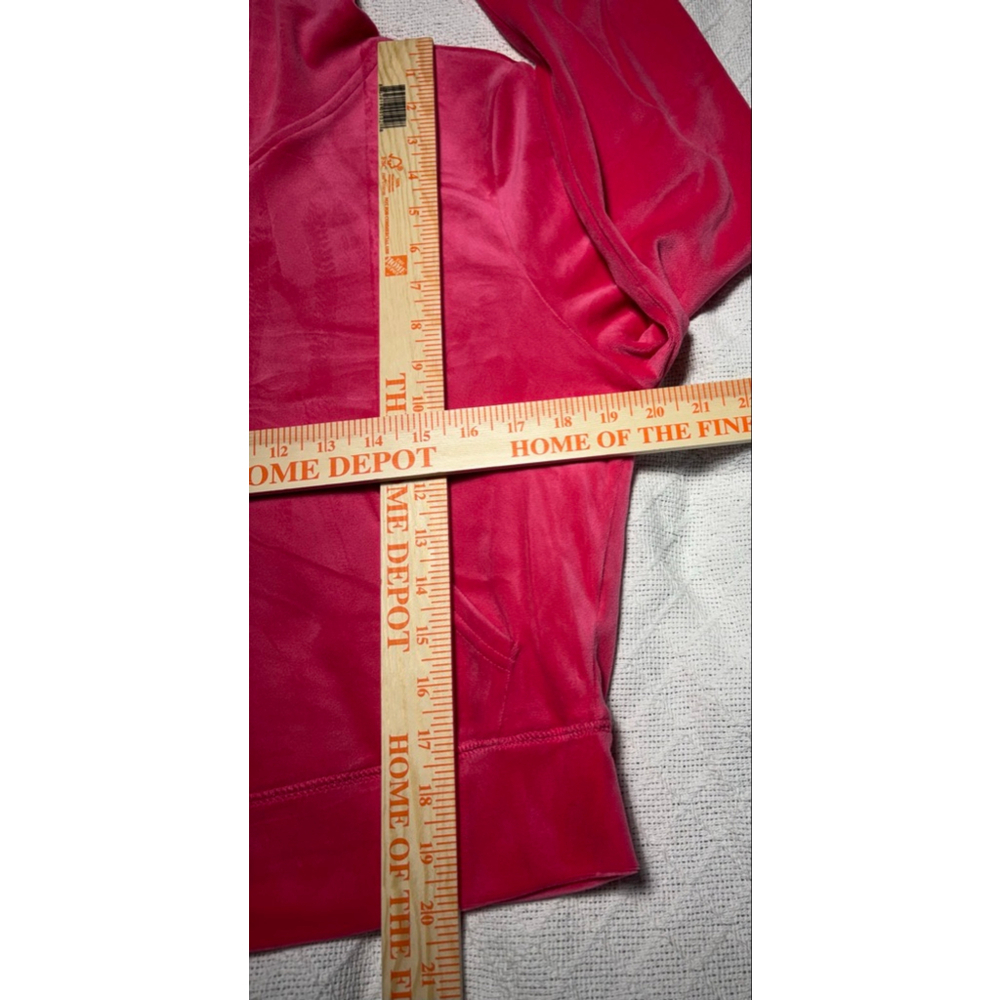 NWT Bling Juicy Couture Pink Party Velour Tracksuit w/Rhinestone Glam Y2K Size L - Picture 5 of 10